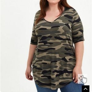 Torrid Camo Tunic Tee